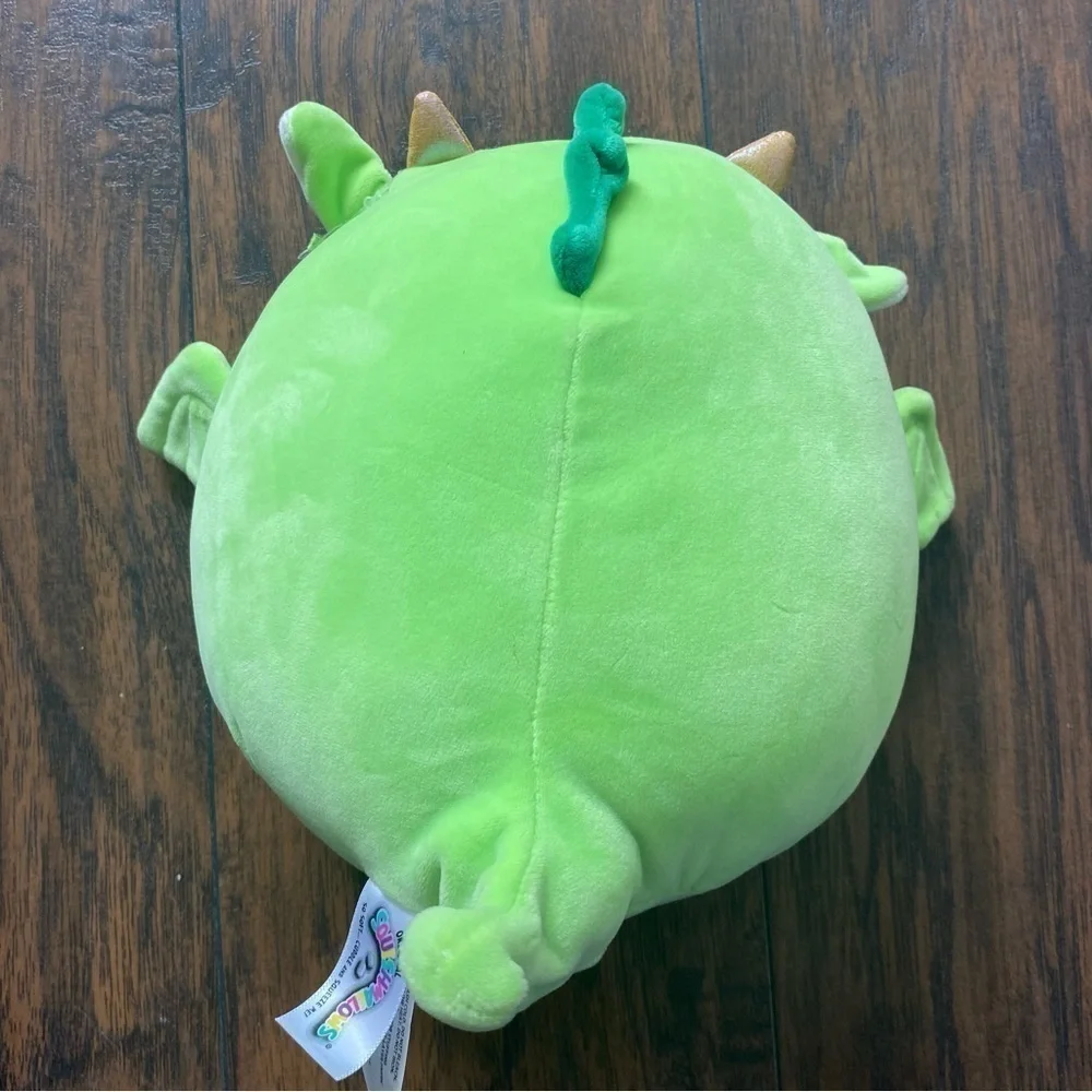 Squishmallows Reginald the Corgi in Green Dragon Costume